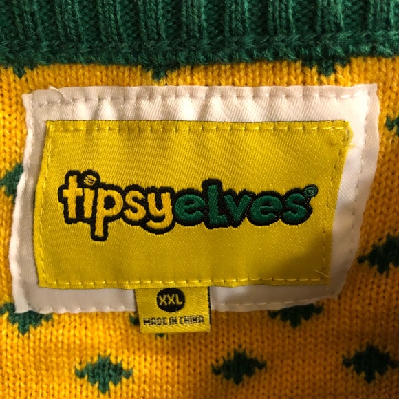 Tipsy Elves Beer Bong Ugly Christmas Sweater XXL - Picture 3 of 9
